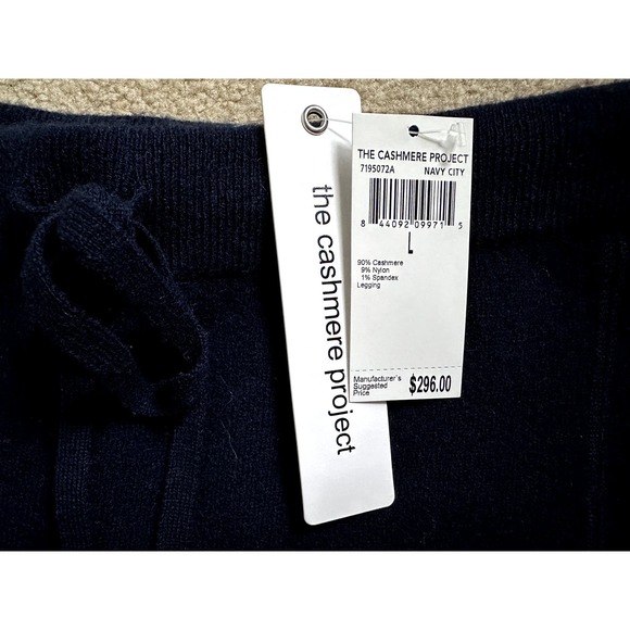 The Cashmere Project $296 Value New Pants Navy Blue Cashmere Size L - Picture 2 of 7
